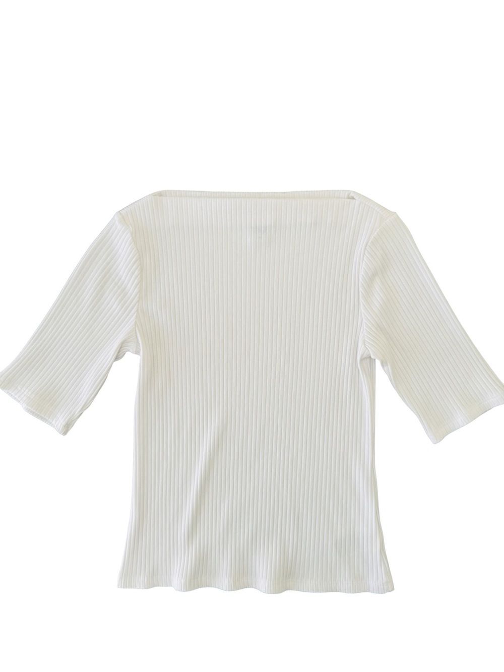 Old Navy White Ribbed Top Medium Stretch Knit Short Sleeve Minimal Chic